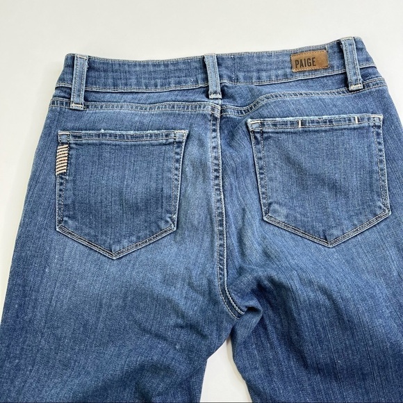 PAIGE Verdugo Ultra Skinny Quinnley Destructed Medium Wash Blue Jeans SIZE 26 - Picture 11 of 16